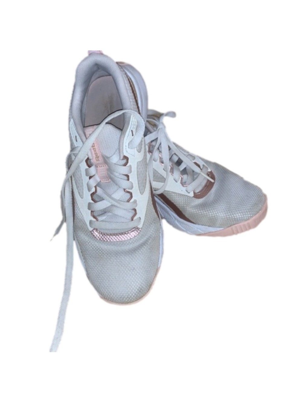 Size 7.5 Reebok white and pink nanoflex size 7.5 runners